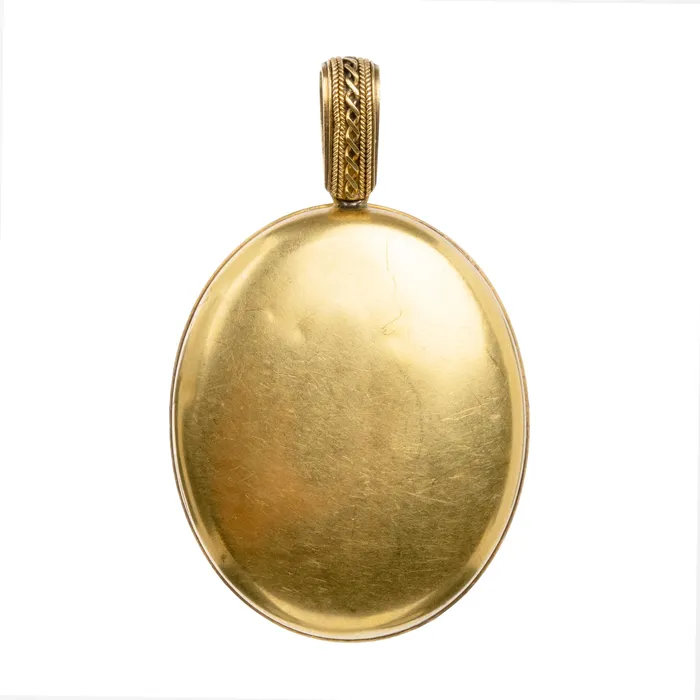 Bell Bird Antiques Victorian Era Gold Trefoil Locket Necklaces
