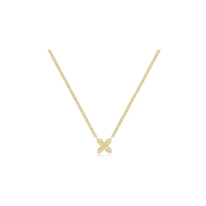 Diamond Blossom Necklace EF COLLECTION Necklaces