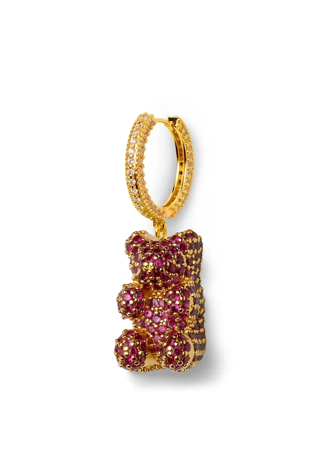 Earrings Crystal Haze Jewelry Auntie Bear Hoop