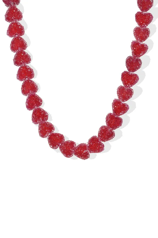 Jelly Heart Necklace Rouge Crystal Haze Jewelry Necklaces