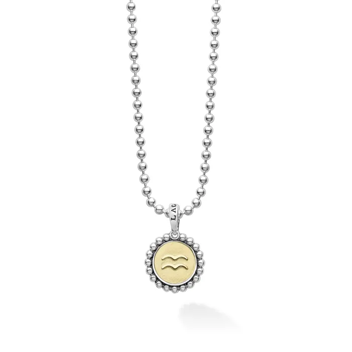 Signature Caviar Aquarius Zodiac Charm Necklace LAGOS Necklaces