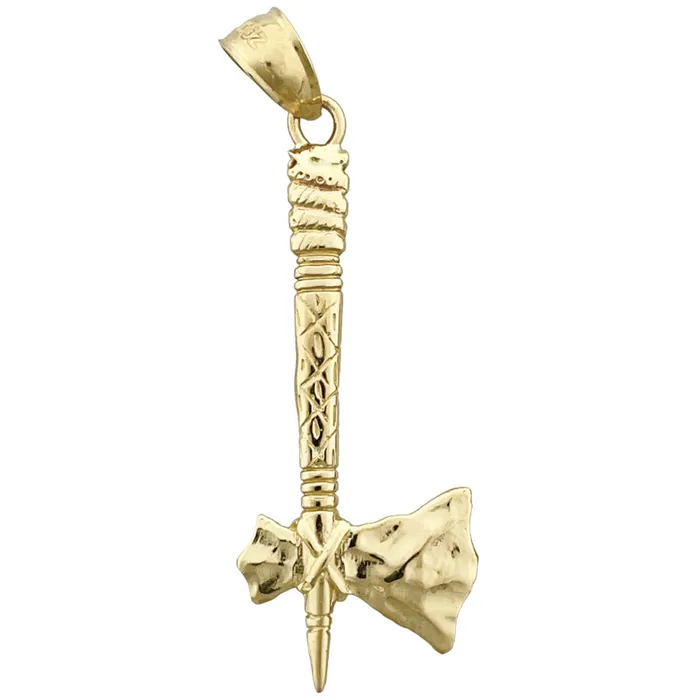 14K Gold 3D Tomahawk Pendant Goldia Necklaces