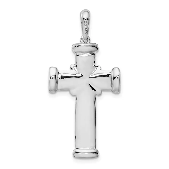 14k White Gold Latin Cross Pendant Goldia Necklaces