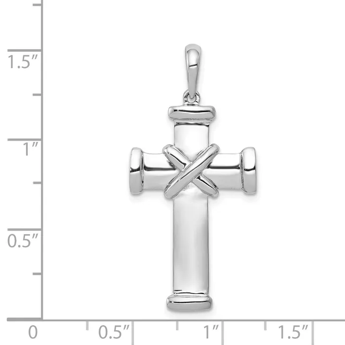 14k White Gold Latin Cross Pendant Goldia Necklaces