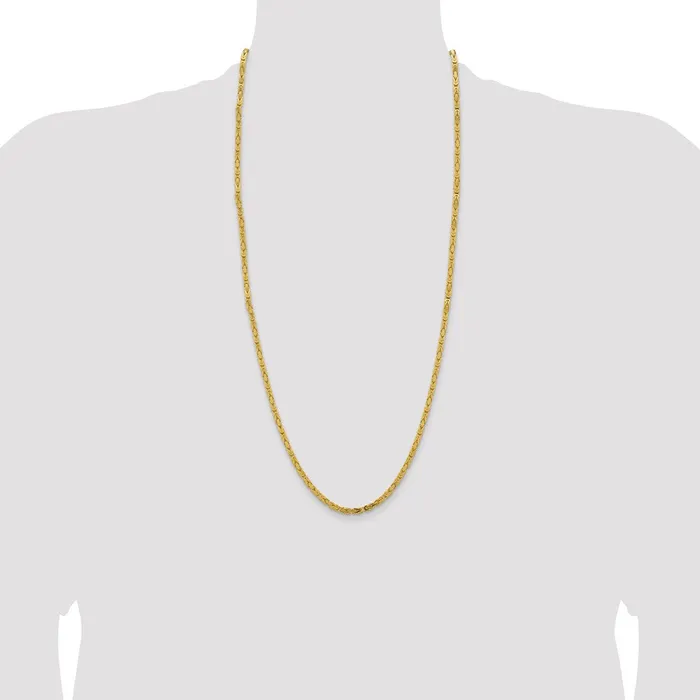 14K Yellow Gold 30 inch 325mm Byzantine with Lobster Clasp Chain Necklace MDS Necklaces 14K Yellow Gold 30 inch 325mm Byzantine with Lobster Clasp Chain Necklace MDS Necklaces