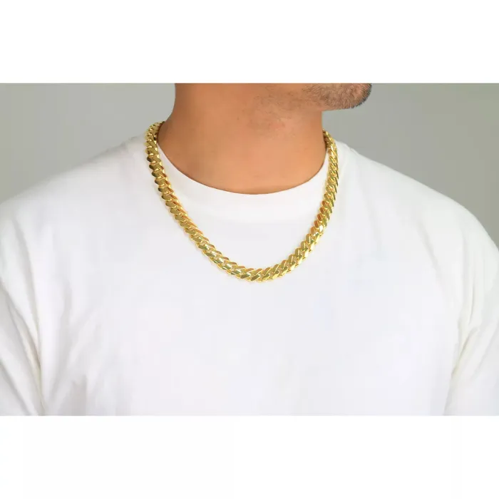 14k Yellow Gold Royal Monaco Miami Cuban Link 9mm Chain Pendant Necklace 30 Goldiacom Necklaces
