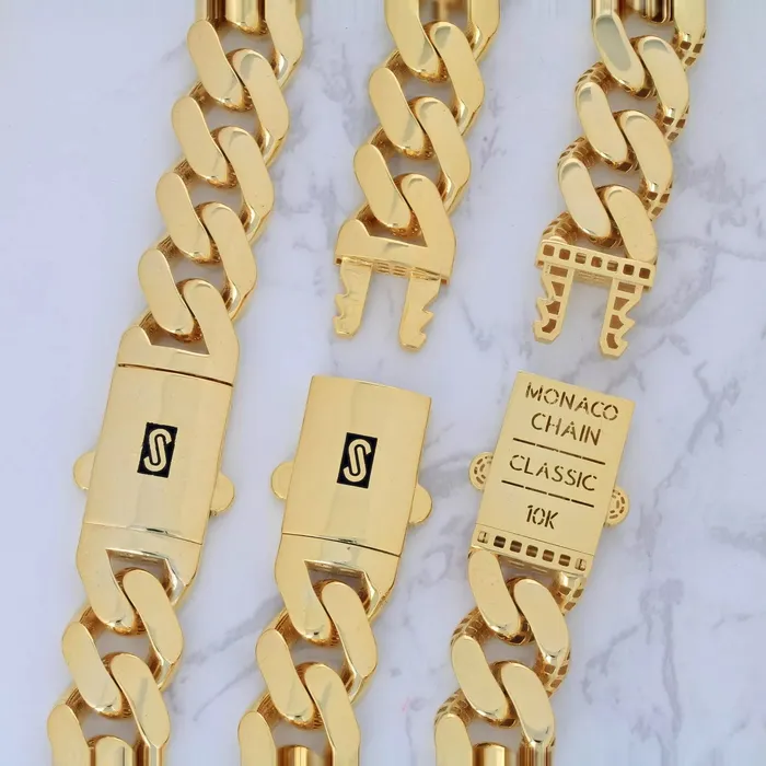14k Yellow Gold Royal Monaco Miami Cuban Link 9mm Chain Pendant Necklace 30 Goldiacom Necklaces