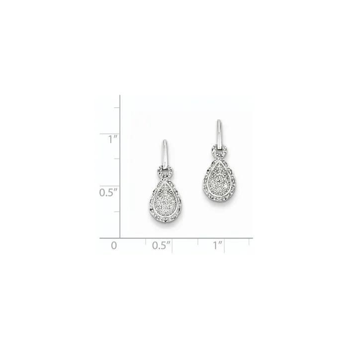 Earrings Goldia Sterling Silver Diamond Earrings
