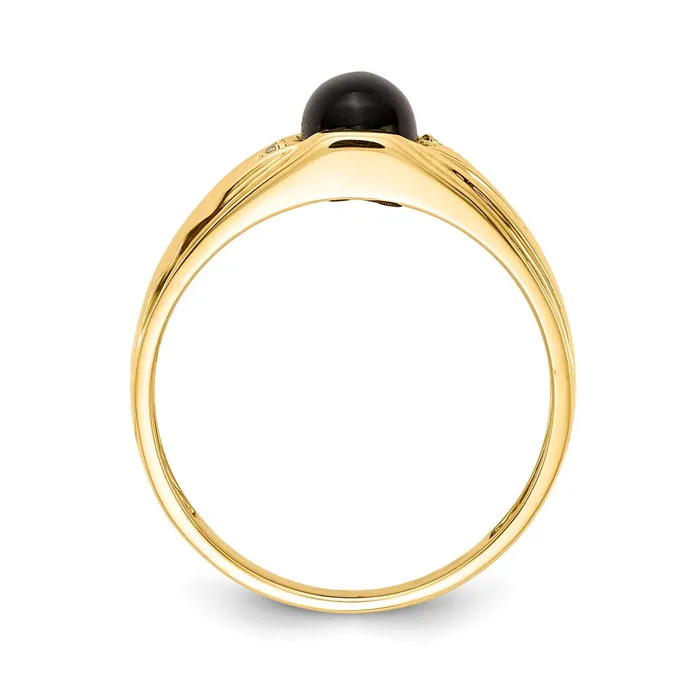 Goldiacom Rings 14K Yellow Gold AA Real Diamond mens ring