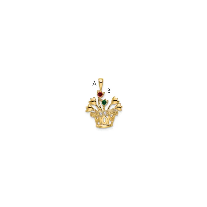Goldia Necklaces 14k Genuine Natural Diamond Mothers Pendant