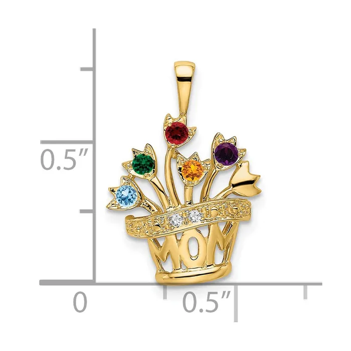 Goldia Necklaces 14k Genuine Natural Diamond Mothers Pendant