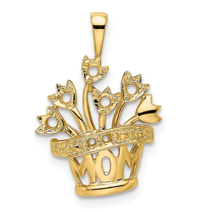 Goldia Necklaces 14k Genuine Natural Diamond Mothers Pendant