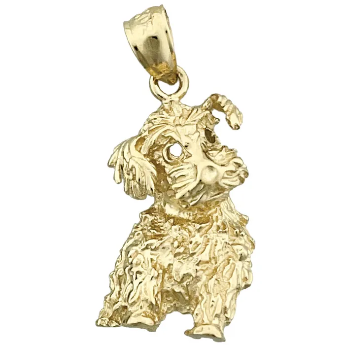 Goldia Necklaces 14K Gold Poodle Puppy Pendant