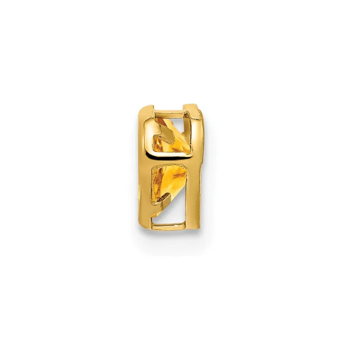 Goldia Necklaces 14K Yellow Gold 5mm Heart Citrine bezel pendant