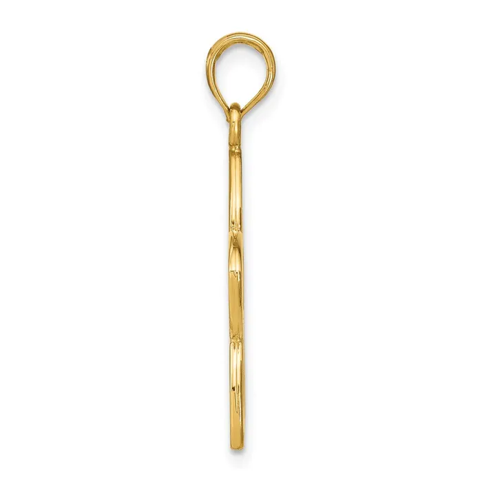 Goldia Necklaces 14k Yellow Gold Polished Cut Out Flower Pendant