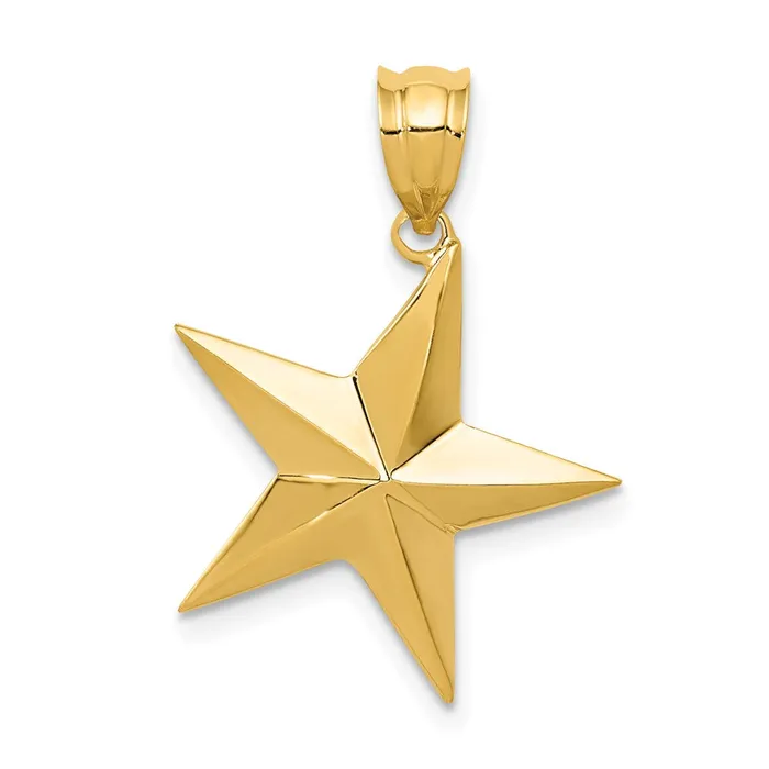 Goldia Necklaces 14k Yellow Gold Polished Star Pendant