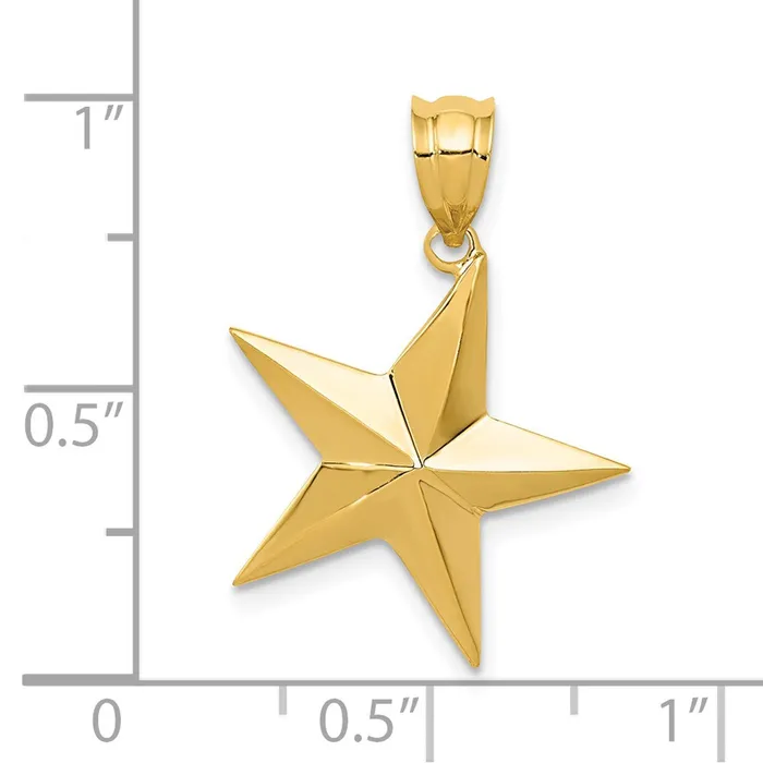 Goldia Necklaces 14k Yellow Gold Polished Star Pendant
