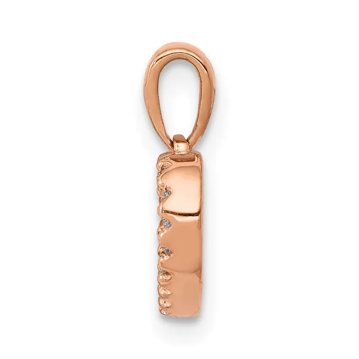 Goldia Necklaces Solid 14k Rose Gold 03ct Simulated CZ Heart Pendant Goldia Necklaces Solid 14k Rose Gold 03ct Simulated CZ Heart Pendant