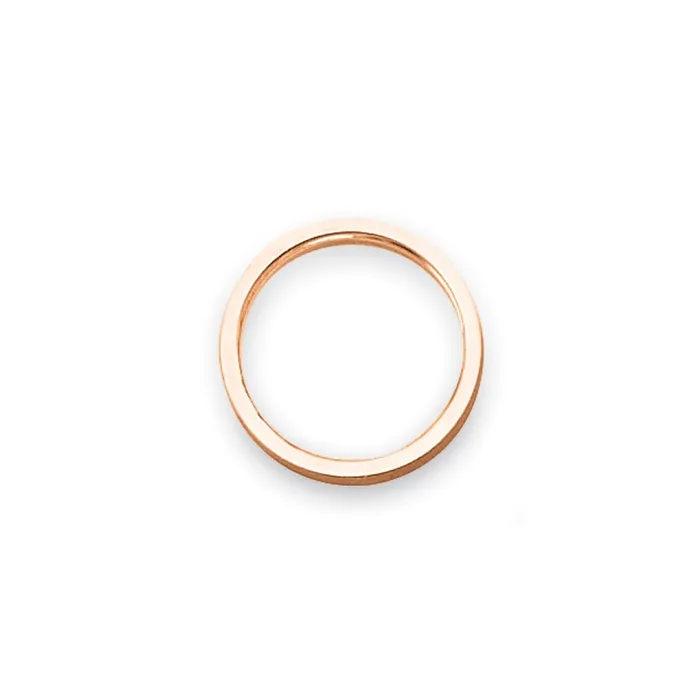 Goldia Rings Solid 10K Rose Gold 2mm Flat Satin MensWomens Wedding Band Ring Size 8