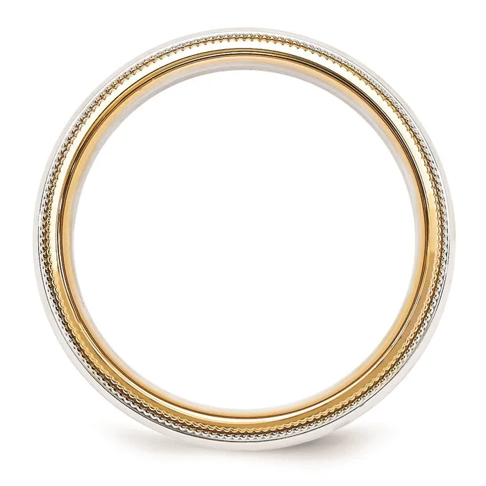Goldia Solid 10K Yellow Gold TwoTone 55mm MilgrainedEdged Size 8 Wedding MensWomens Wedding Band Ring Rings Goldia Solid 10K Yellow Gold TwoTone 55mm MilgrainedEdged Size 8 Wedding MensWomens Wedding Band Ring Rings