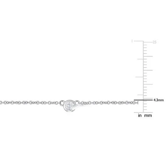 JMS always Necklaces Original AMOUR 1 CT TW Diamond Station Necklace In Platinum JMS always Necklaces Original AMOUR 1 CT TW Diamond Station Necklace In Platinum