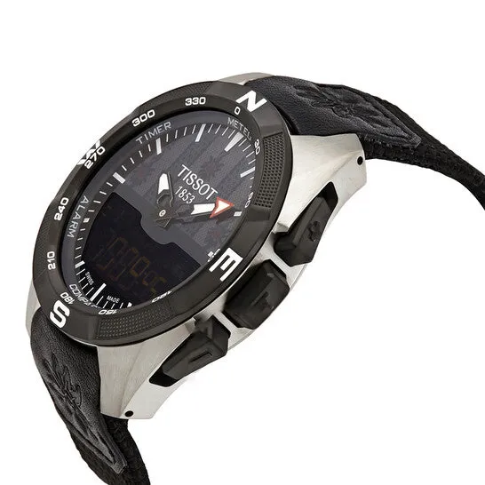 JMS always Watches Original Tissot TTouch Perpetual Alarm World Time Chronograph Quartz AnalogDigital Black Dial Watch T0914204605102