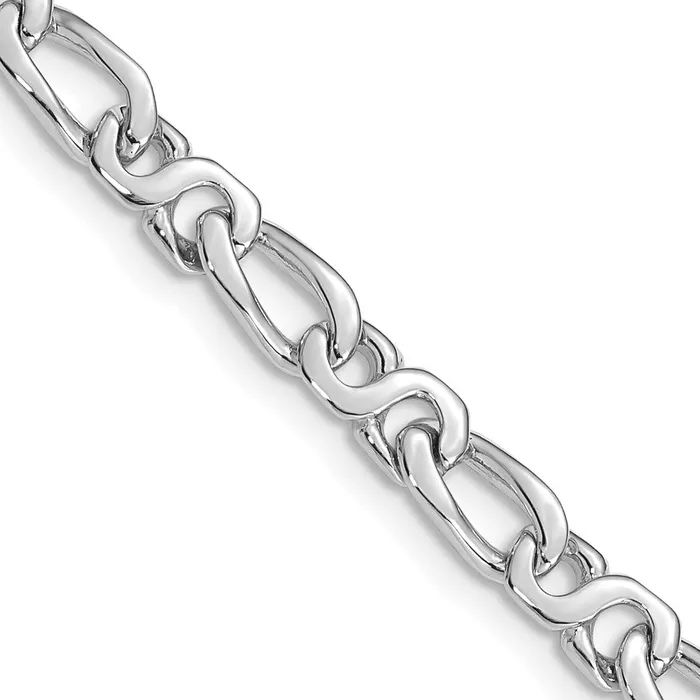 MDS Necklaces Solid 14K White Gold 18 inch 48mm Hand Polished Fancy Link with Fancy Lobster Clasp Chain Necklace MDS Necklaces Solid 14K White Gold 18 inch 48mm Hand Polished Fancy Link with Fancy Lobster Clasp Chain Necklace
