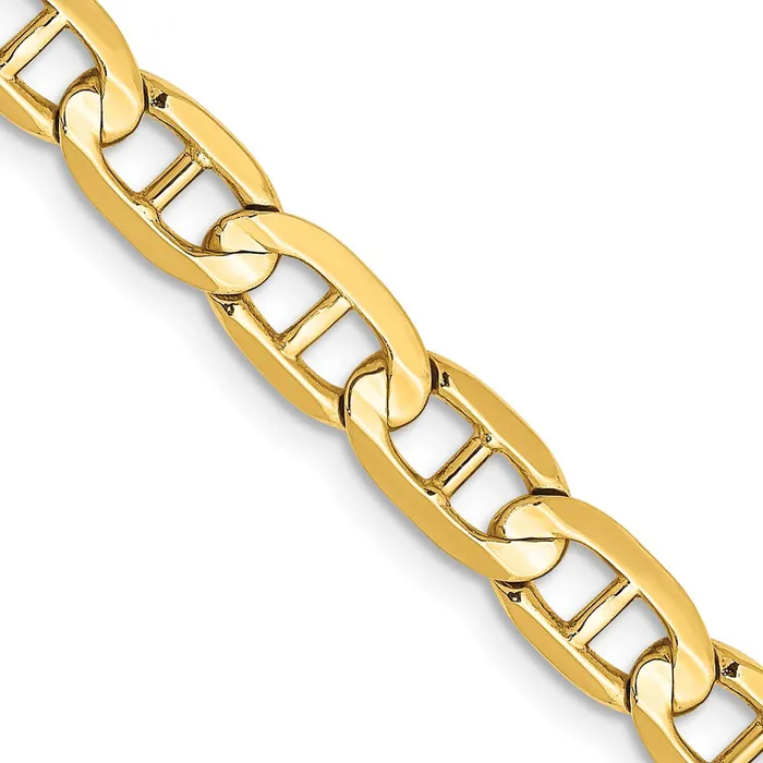 MDS Necklaces Solid 14K Yellow Gold 18 inch 525mm Concave Anchor with Lobster Clasp Chain Necklace MDS Necklaces Solid 14K Yellow Gold 18 inch 525mm Concave Anchor with Lobster Clasp Chain Necklace