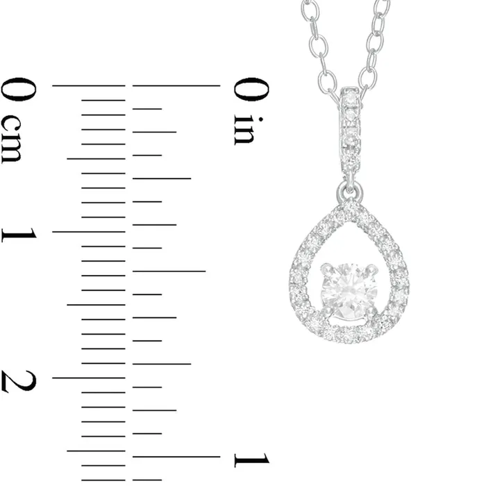 Necklaces 033 CT TW Natural Diamond Teardrop Outline Frame Pendant in 10K White Gold Goldia Necklaces 033 CT TW Natural Diamond Teardrop Outline Frame Pendant in 10K White Gold Goldia