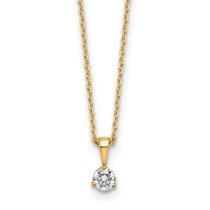 Necklaces 14k Yellow Gold 15 Ct Lab Grown Diamond VSSI G Three Prong 18 inch Solitare Pendant Necklace Goldia Necklaces 14k Yellow Gold 15 Ct Lab Grown Diamond VSSI G Three Prong 18 inch Solitare Pendant Necklace Goldia