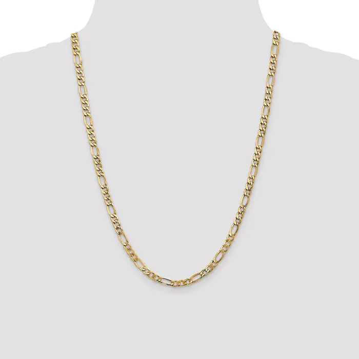 Necklaces 14K Yellow Gold 24 inch 575mm SemiSolid Figaro with Lobster Clasp Chain Necklace MDS Necklaces 14K Yellow Gold 24 inch 575mm SemiSolid Figaro with Lobster Clasp Chain Necklace MDS