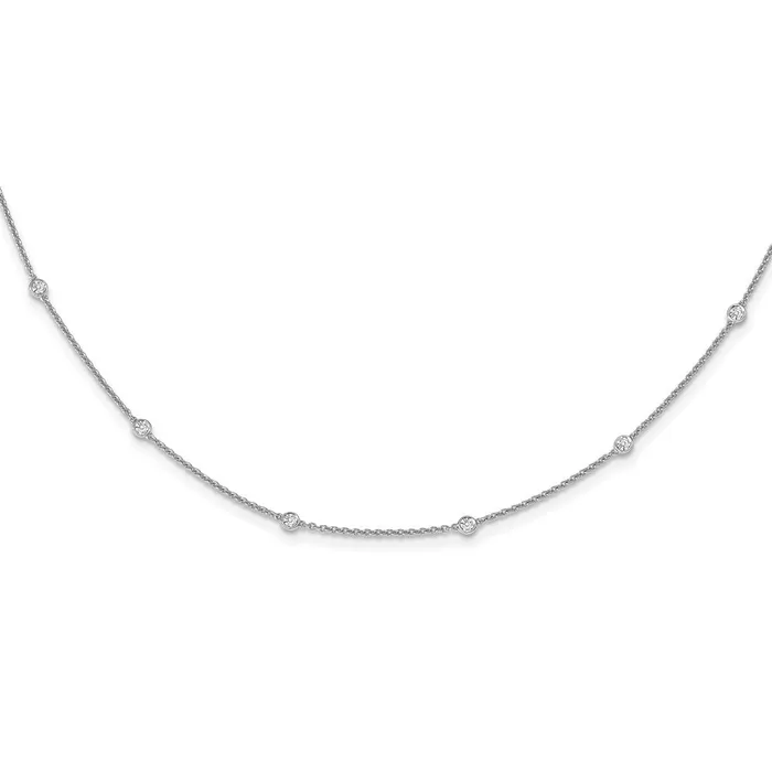 Necklaces Goldia 14K White GoldTrue Origin Lab Grown Real Diamond VSSI D E F Fancy Station Necklace Necklaces Goldia 14K White GoldTrue Origin Lab Grown Real Diamond VSSI D E F Fancy Station Necklace