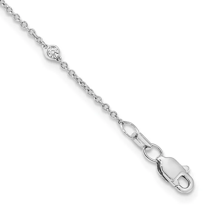 Necklaces Goldia 14K White GoldTrue Origin Lab Grown Real Diamond VSSI D E F Fancy Station Necklace