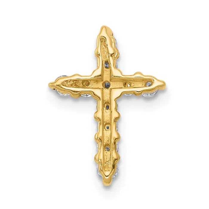 Necklaces Goldia 14k Yellow Gold 13 Ct Lab Grown Diamond VSSI G Cross Chain Slide Pendant
