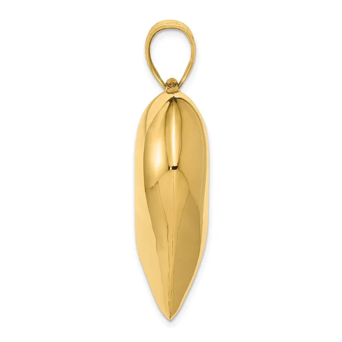 Necklaces Goldia 14k Yellow Gold Polished 3D Large Puffed Heart Pendant