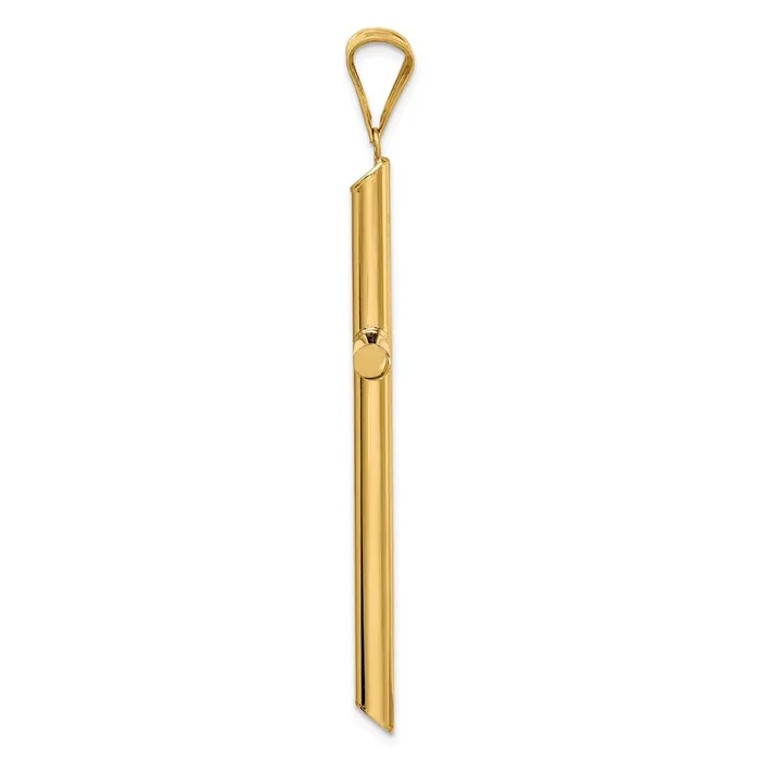 Necklaces Goldia 14k Yellow Gold Polished Tube Cross Pendant