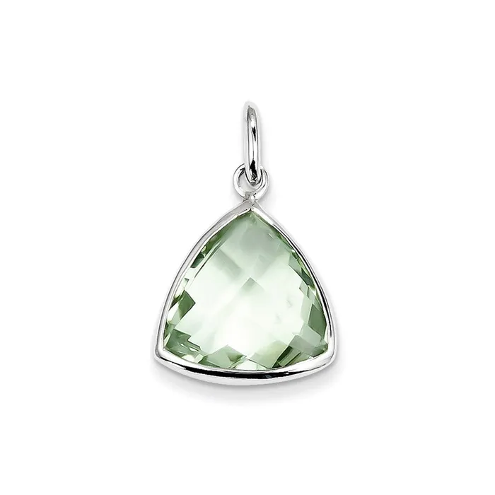 Necklaces Goldia Sterling Silver Green Quartz Pendant