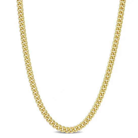 Necklaces JMS always Original AMOUR 44mm Curb Link Chain Necklace In Yellow Plated Sterling Silver 18 In Necklaces JMS always Original AMOUR 44mm Curb Link Chain Necklace In Yellow Plated Sterling Silver 18 In