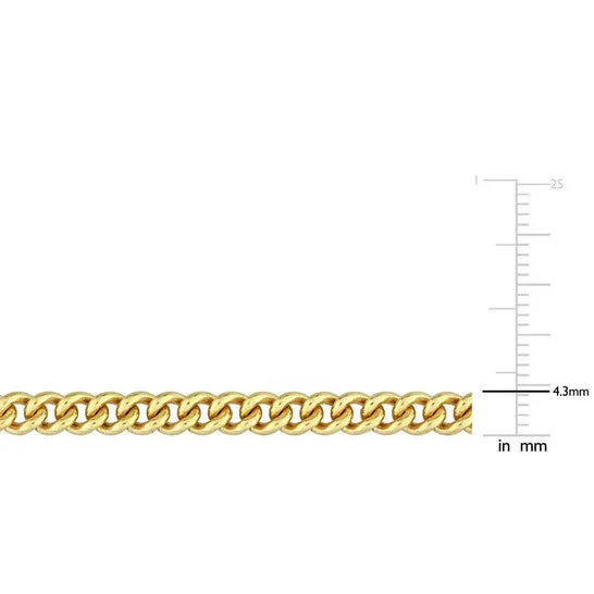 Necklaces JMS always Original AMOUR 44mm Curb Link Chain Necklace In Yellow Plated Sterling Silver 18 In Necklaces JMS always Original AMOUR 44mm Curb Link Chain Necklace In Yellow Plated Sterling Silver 18 In