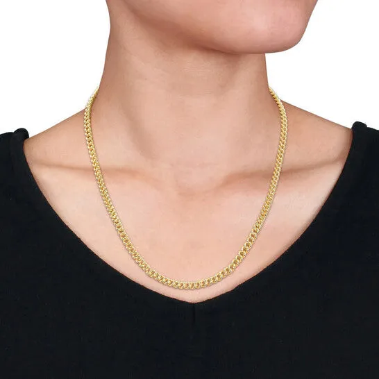 Necklaces JMS always Original AMOUR 44mm Curb Link Chain Necklace In Yellow Plated Sterling Silver 18 In Necklaces JMS always Original AMOUR 44mm Curb Link Chain Necklace In Yellow Plated Sterling Silver 18 In