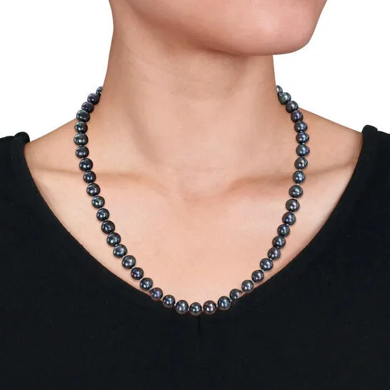 Necklaces JMS always Original AMOUR 758mm Black Cultured Freshwater Pearl Strand Necklace Necklaces JMS always Original AMOUR 758mm Black Cultured Freshwater Pearl Strand Necklace