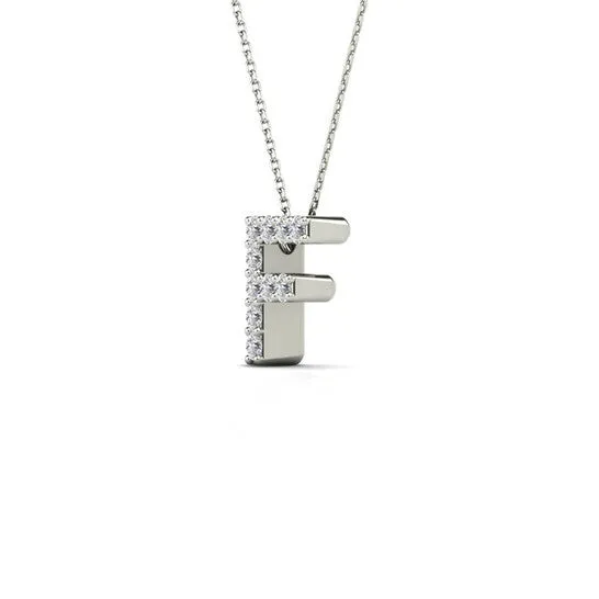 Necklaces Original Maulijewels 010 Carat Natural Diamond Initial F Necklace Pendant For Mens Women In 14K Solid White Gold With 18 Cable Chain JMS always Necklaces Original Maulijewels 010 Carat Natural Diamond Initial F Necklace Pendant For Mens Women In 14K Solid White Gold With 18 Cable Chain JMS always