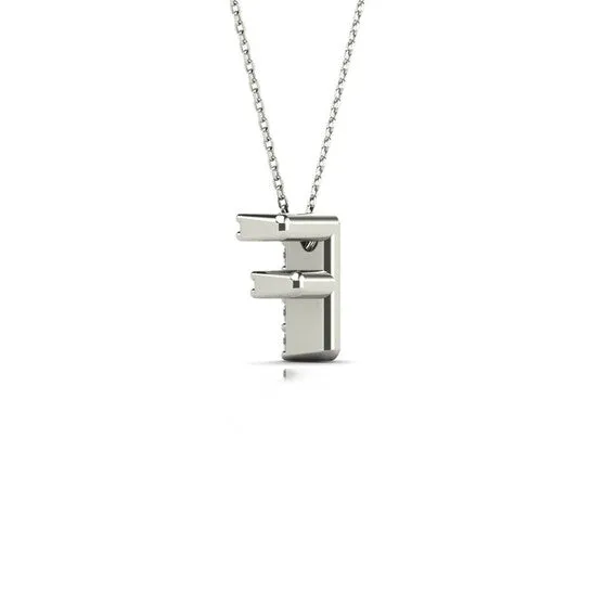 Necklaces Original Maulijewels 010 Carat Natural Diamond Initial F Necklace Pendant For Mens Women In 14K Solid White Gold With 18 Cable Chain JMS always Necklaces Original Maulijewels 010 Carat Natural Diamond Initial F Necklace Pendant For Mens Women In 14K Solid White Gold With 18 Cable Chain JMS always