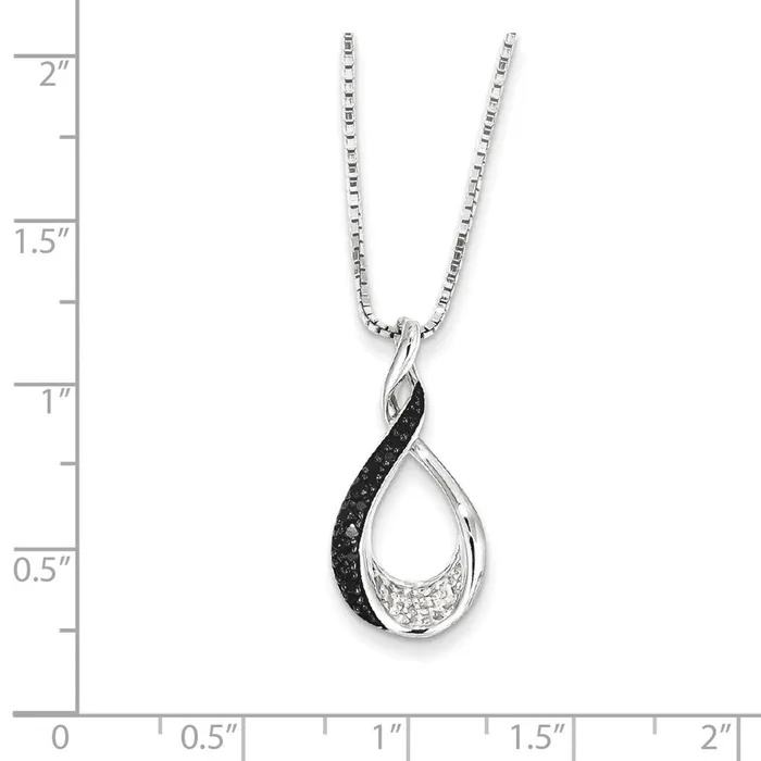 Necklaces Sterling Silver Black Diamond Pendant Goldia