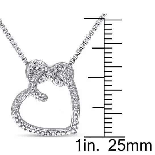Original AMOUR Diamond Heart Infinity Pendant with Chain In Sterling Silver JMS always Necklaces Original AMOUR Diamond Heart Infinity Pendant with Chain In Sterling Silver JMS always Necklaces