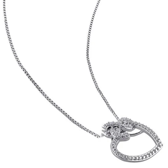 Original AMOUR Diamond Heart Infinity Pendant with Chain In Sterling Silver JMS always Necklaces Original AMOUR Diamond Heart Infinity Pendant with Chain In Sterling Silver JMS always Necklaces