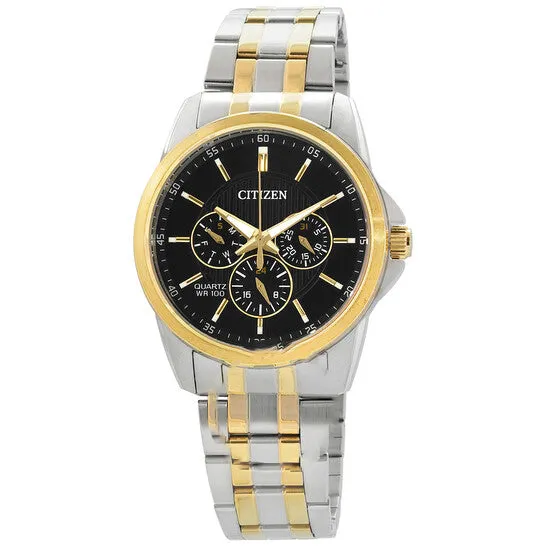 Original Citizen Quartz Black Dial Mens Twotone Watch AG834856E JMS always Rings Original Citizen Quartz Black Dial Mens Twotone Watch AG834856E JMS always Rings