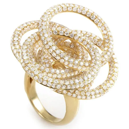 Original LB Exclusive 18K Yellow Gold Diamond Circles Ring CRR8130 JMS always Rings Original LB Exclusive 18K Yellow Gold Diamond Circles Ring CRR8130 JMS always Rings