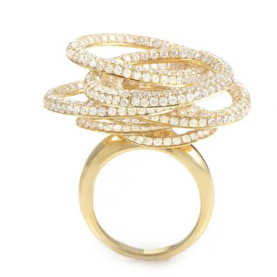 Original LB Exclusive 18K Yellow Gold Diamond Circles Ring CRR8130 JMS always Rings Original LB Exclusive 18K Yellow Gold Diamond Circles Ring CRR8130 JMS always Rings