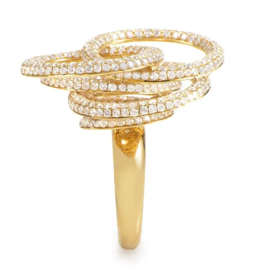 Original LB Exclusive 18K Yellow Gold Diamond Circles Ring CRR8130 JMS always Rings Original LB Exclusive 18K Yellow Gold Diamond Circles Ring CRR8130 JMS always Rings